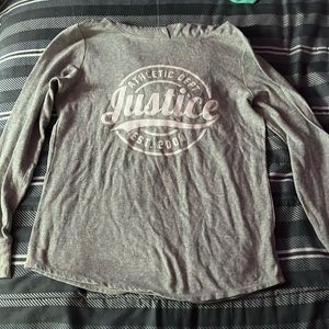 justice hoodie, size 14 girls